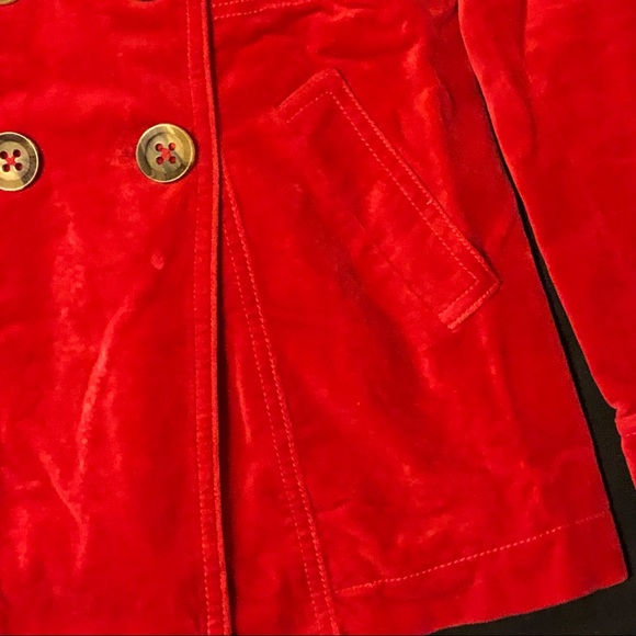 Boden Red Velvet Peacoat - Picture 8 of 10